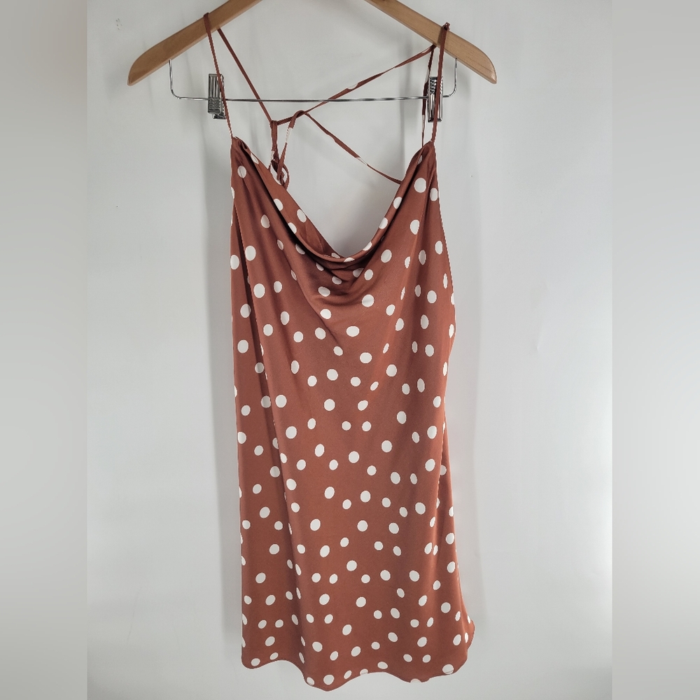 Casual Polka Dot Summer Dress | Size: L